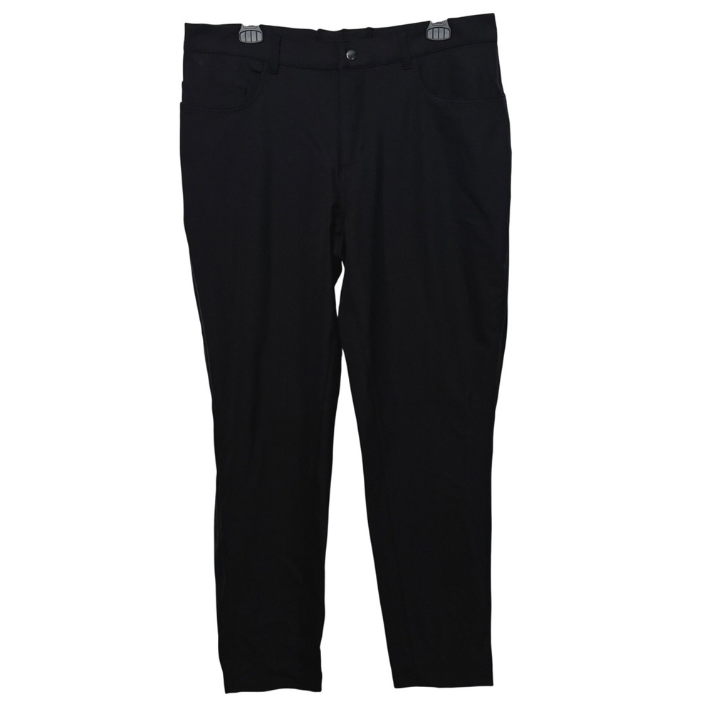 State & Liberty Performance Pants Mens 35x31 Black Commuter Tech Stretch Trouser